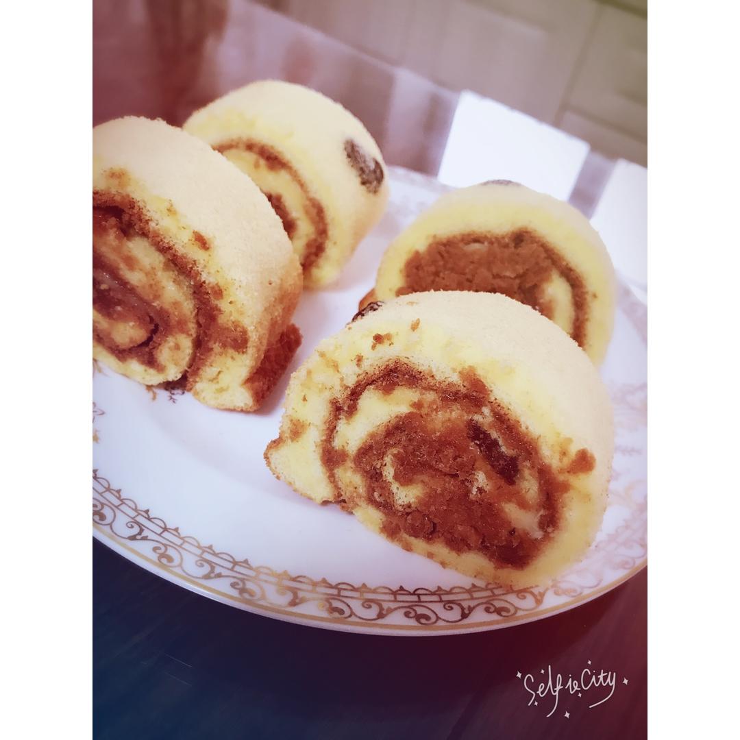肉松戚风蛋糕卷