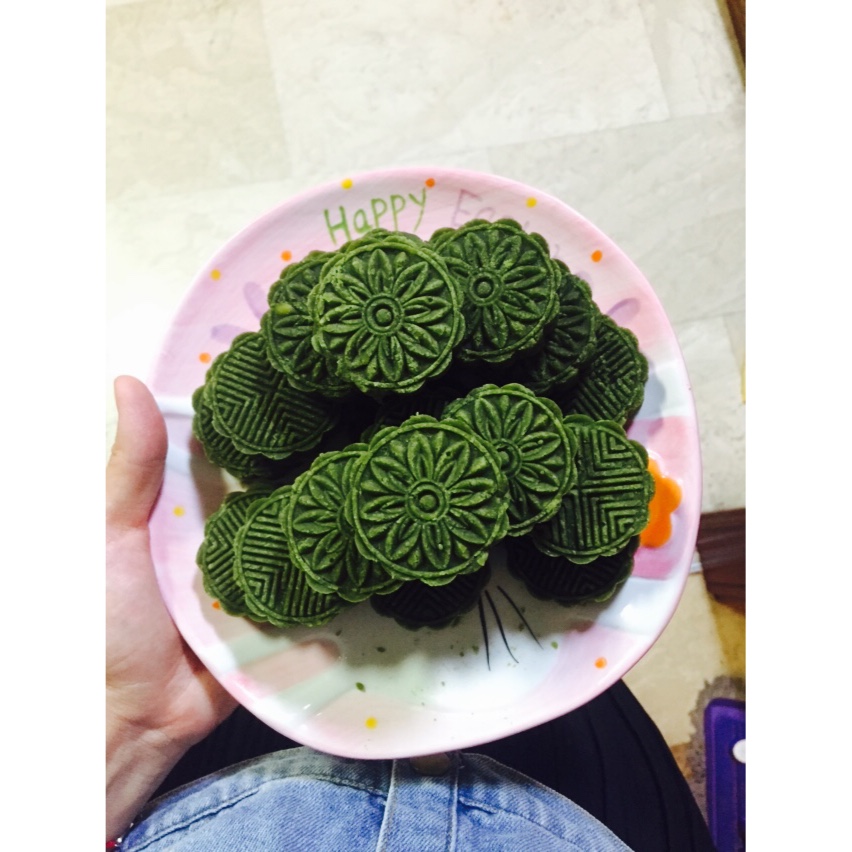 抹茶双色绿豆糕