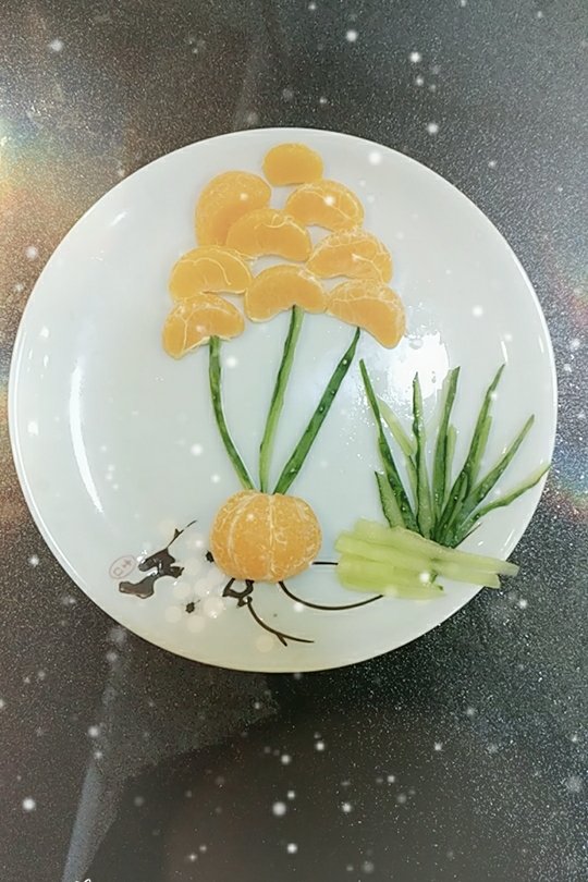 黄瓜造型摆盘