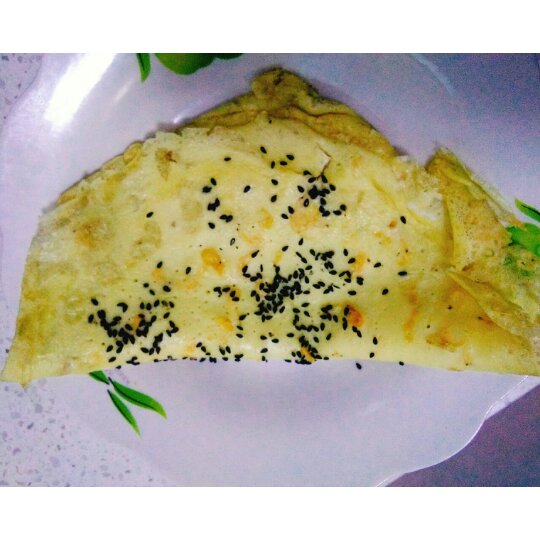 黑芝麻鸡蛋饼