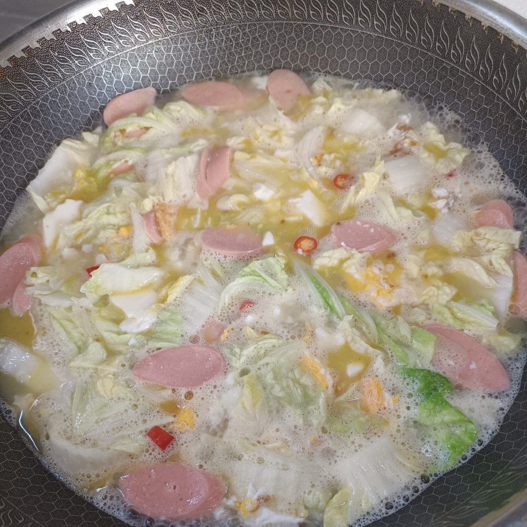 白菜豆腐三鲜汤
