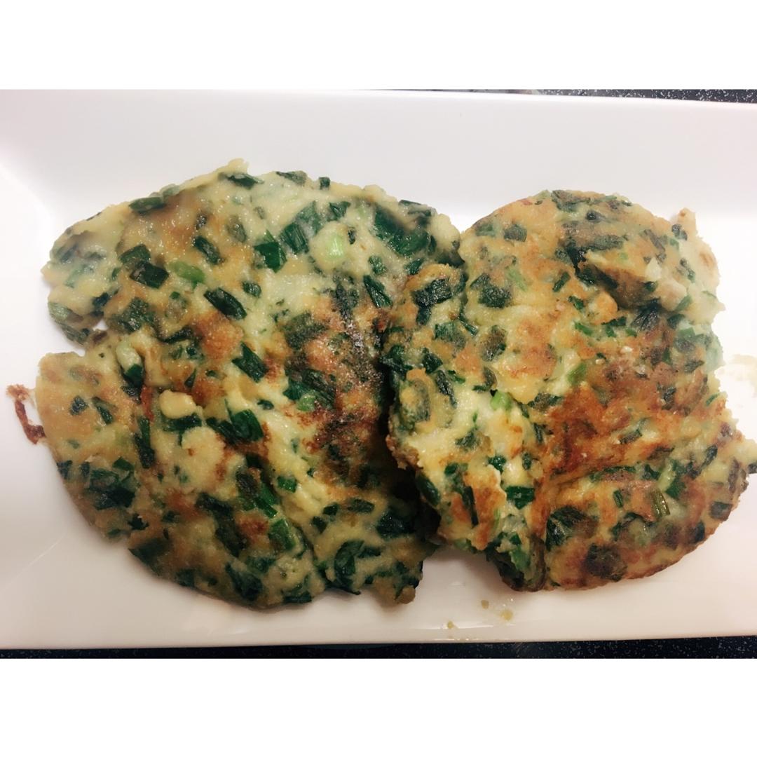 鸡蛋韭菜饼