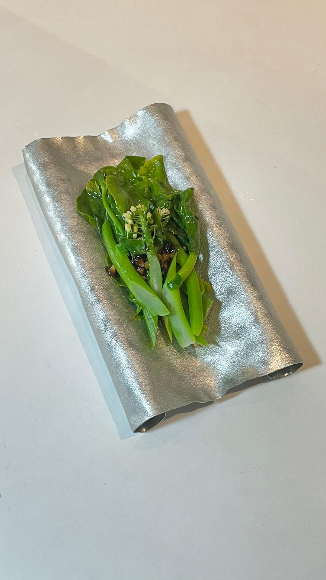 蚝油芥蓝，改刀后的比不改刀好吃百倍