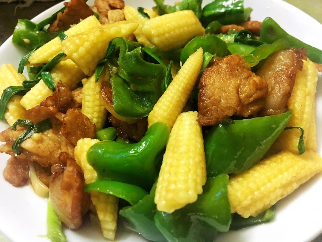 玉米笋炒肉片