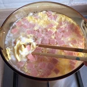火腿鸡蛋烫饭的做法 步骤4