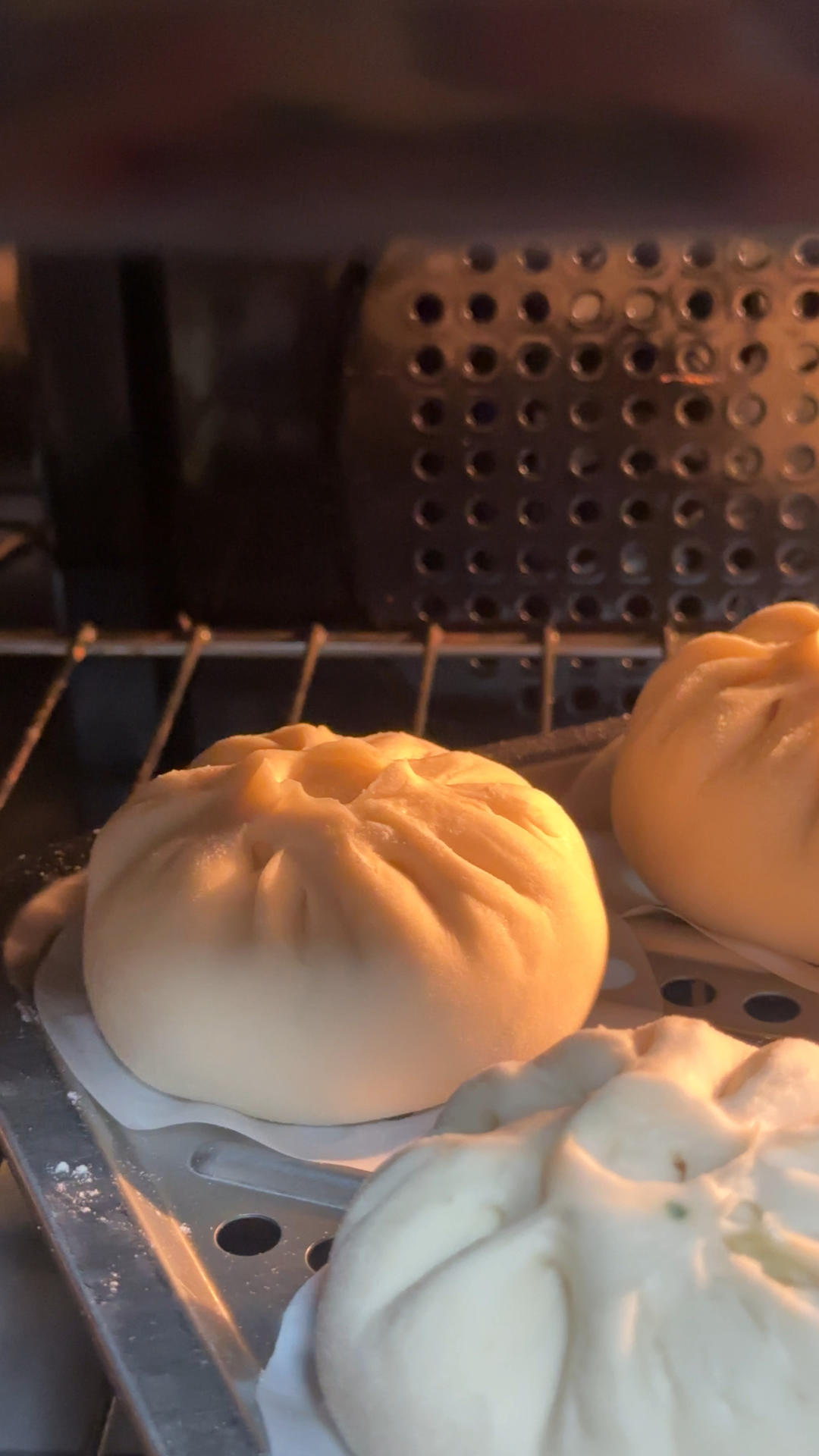 家常水光肌白胖馒头+肉包蒸包
