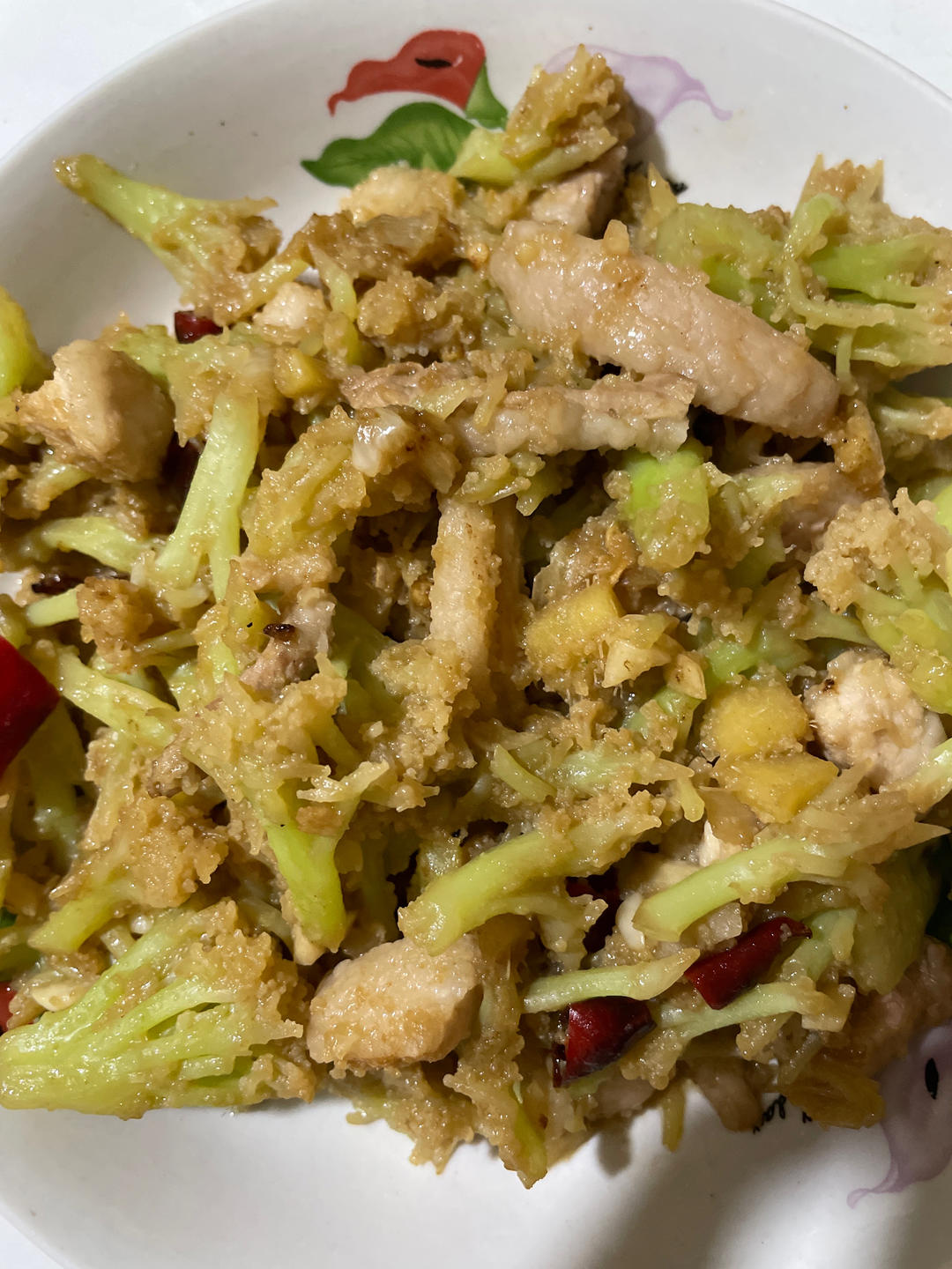 家常素炒菜花，清脆！