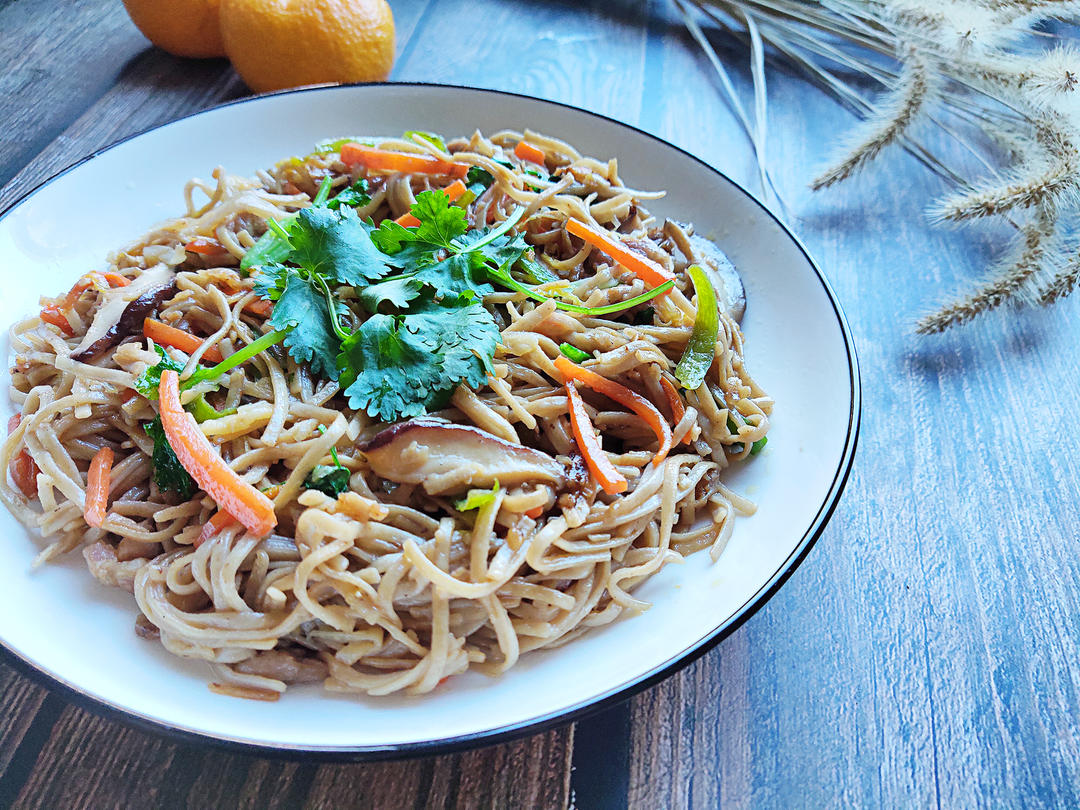 家常炒荞麦面的做法