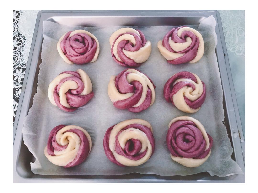 紫薯玫瑰花馒头