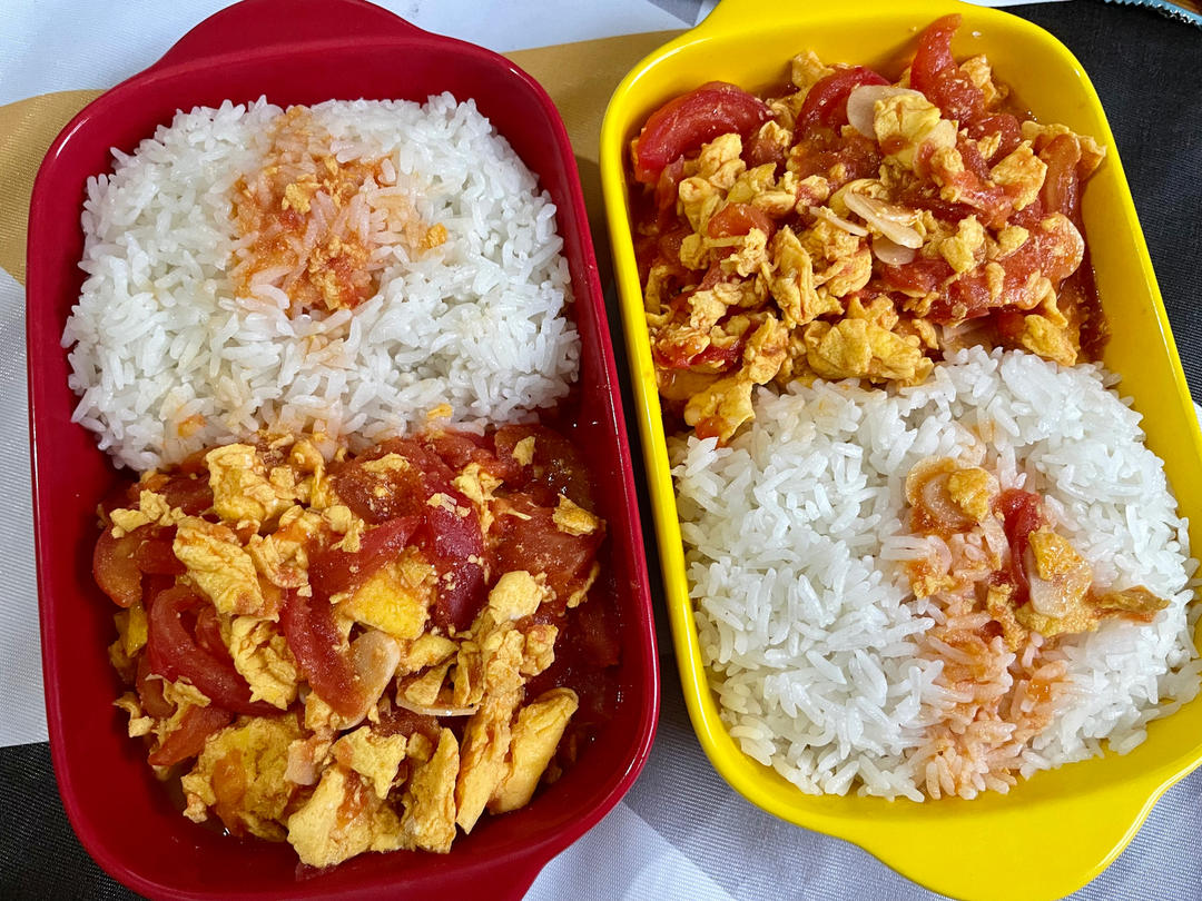 番茄鸡蛋盖浇饭