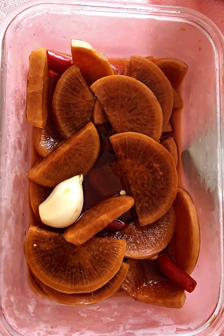 三步爽口酸酸辣辣腌萝卜片小咸菜