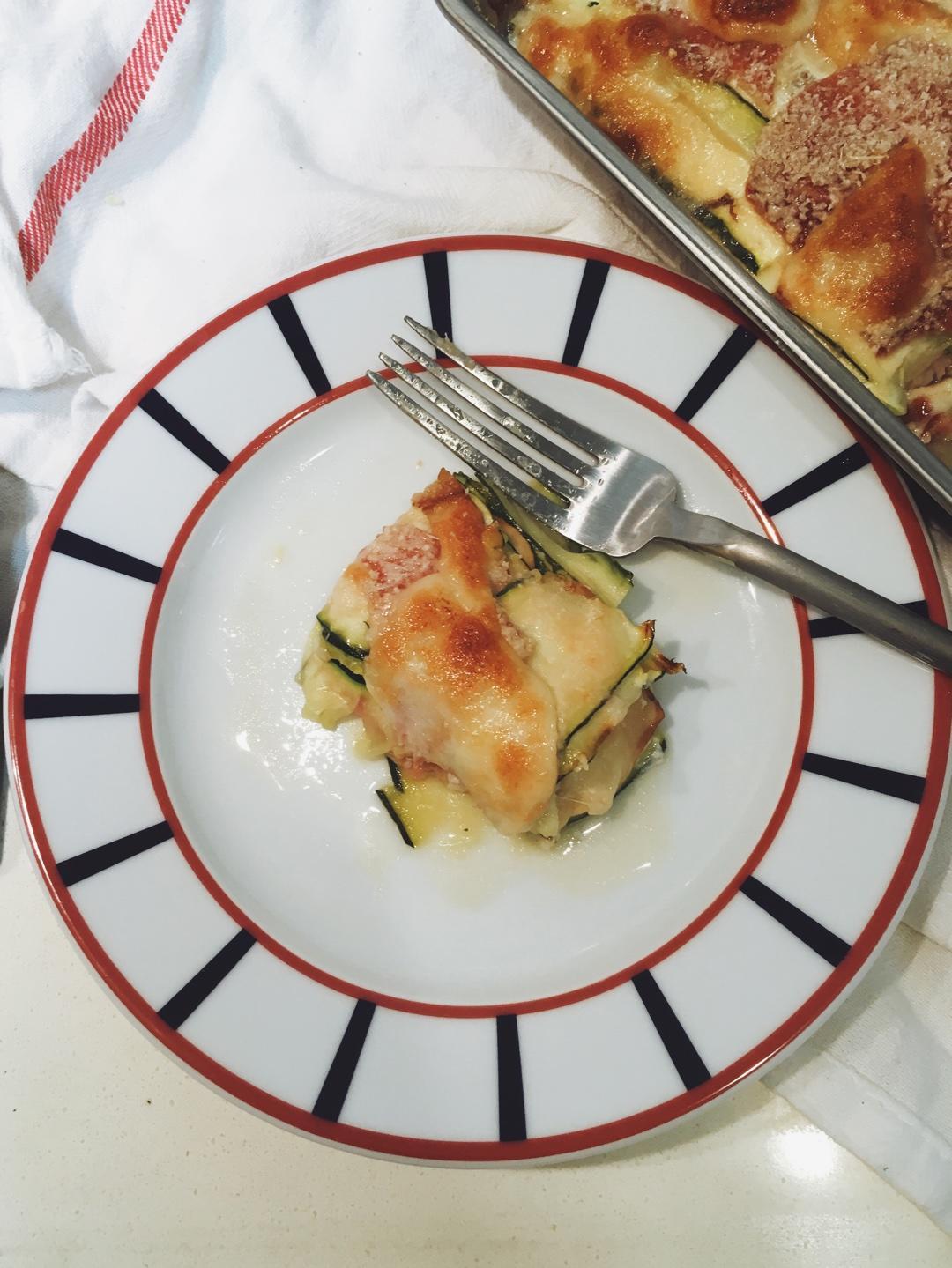 Easy Parmigiana Bianca di Zucchini - 简单版意式千层节瓜的做法 步骤5