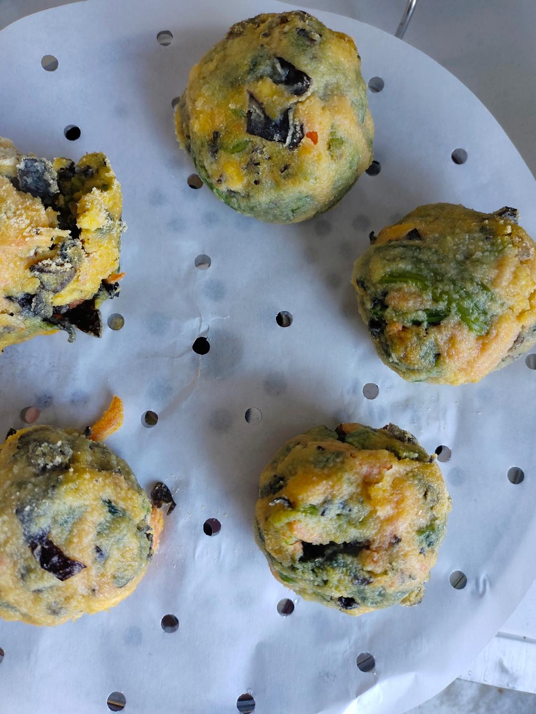 （减脂）玉米面菜团子