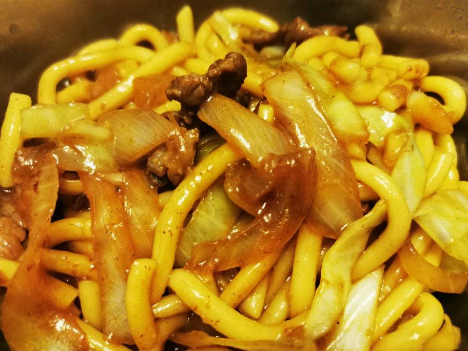 【日式牛肉炒乌冬面】
