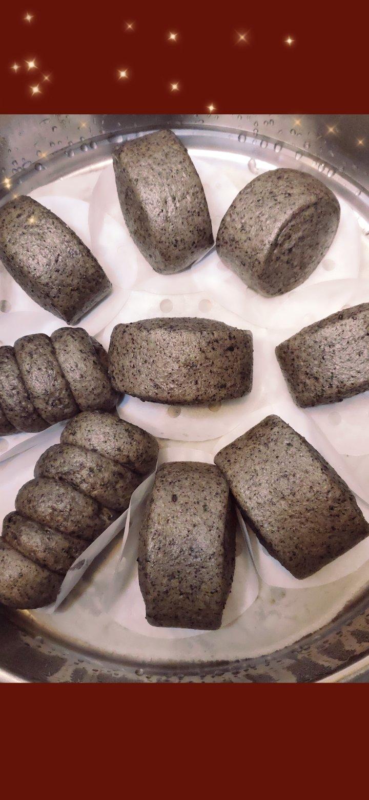 奶香黑芝麻刀切馒头