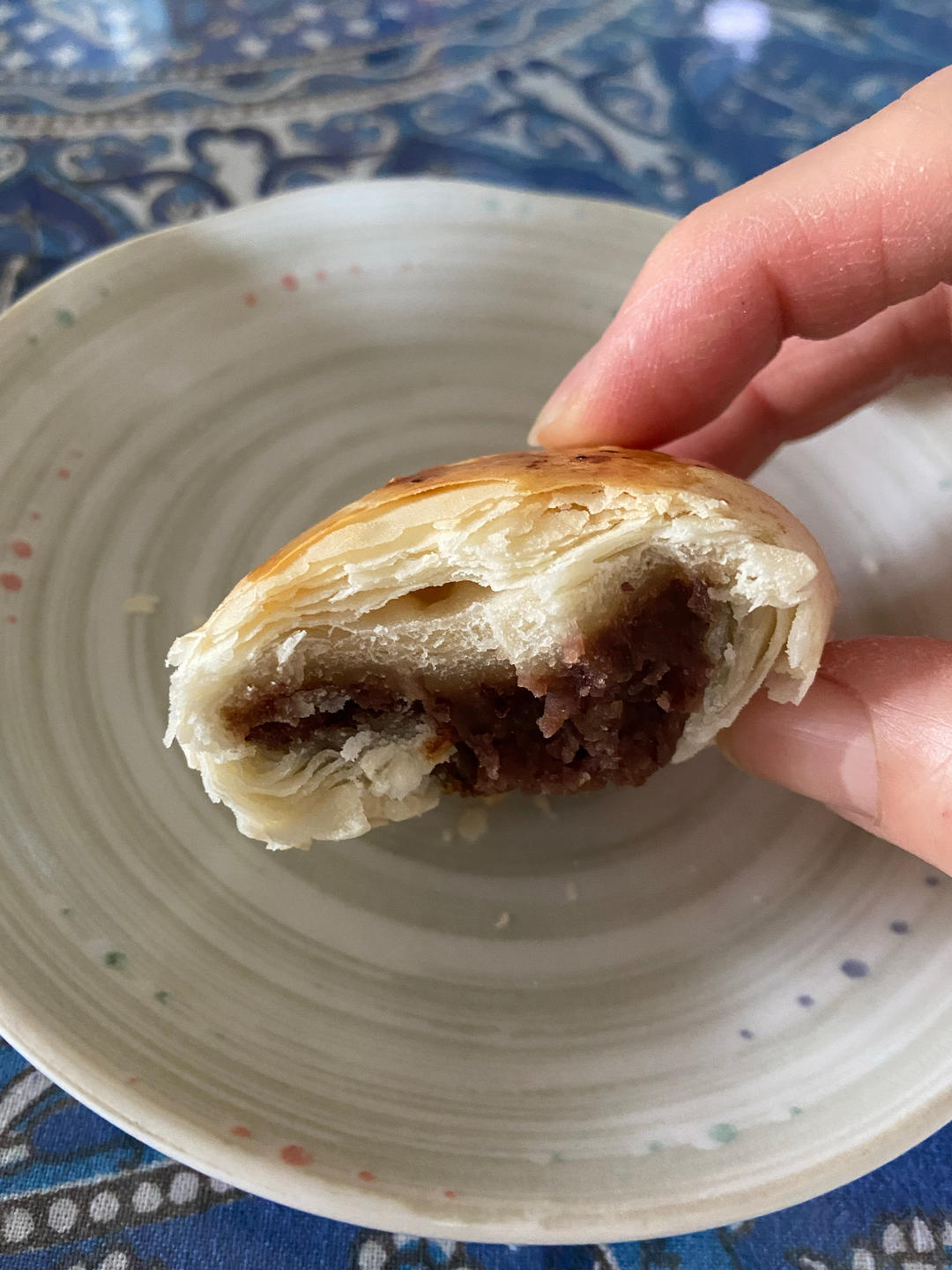 中式点心：红豆沙千层酥