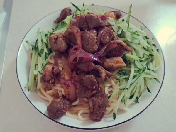 【凉面/新疆黄面烤肉/凉面烤肉图片】Faker_0909_下厨房