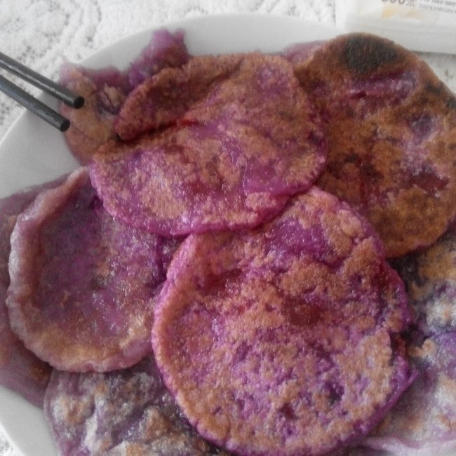 紫薯芝香糯米饼