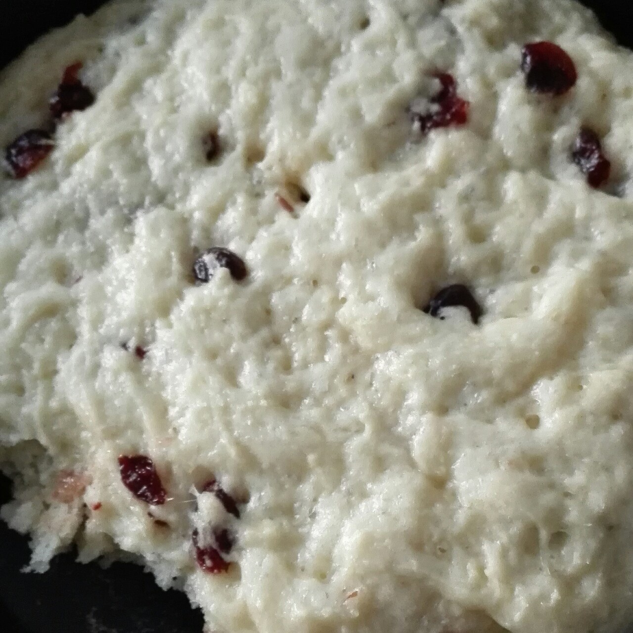 不用揉面，简单易做的——蔓越莓发糕