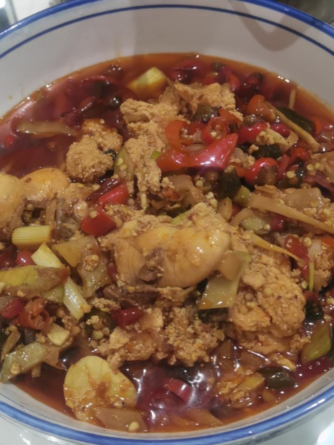 🔥🐟无敌下饭的家常烧鱼籽（干锅鱼杂）🍚🥤