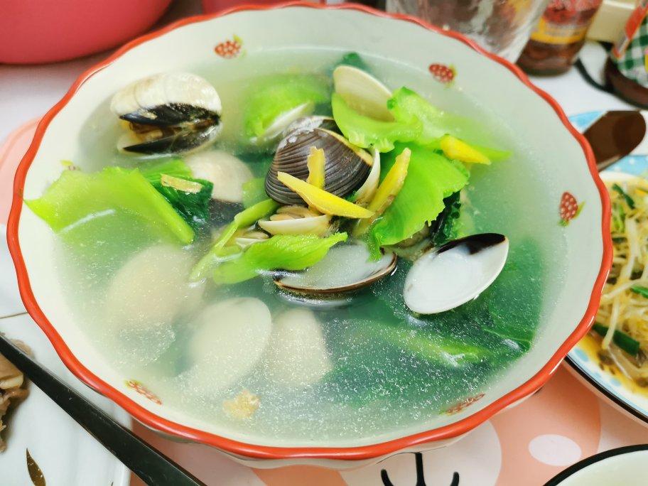车螺芥菜汤