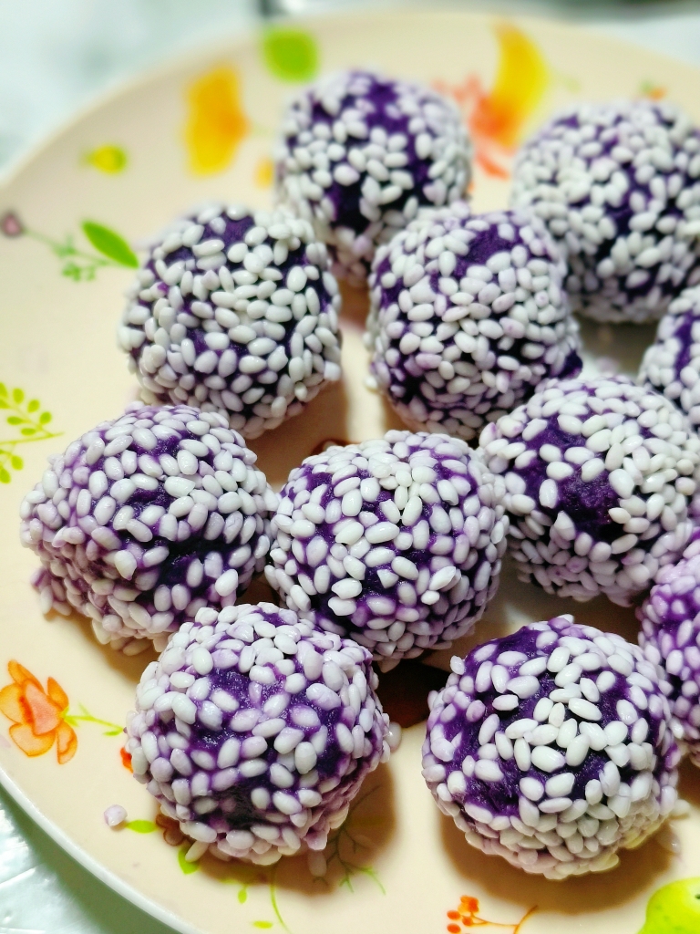 最爱的蒸菜系列➃┆减脂小菜谱┆不加糖的紫薯糯米珍珠丸子┆消耗紫薯的好方法（红薯🍠也可以哦）的做法 步骤9