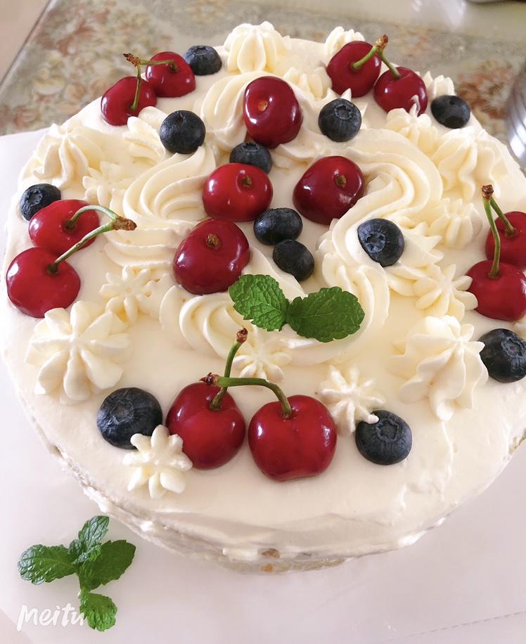 绿斑马戚风蛋糕