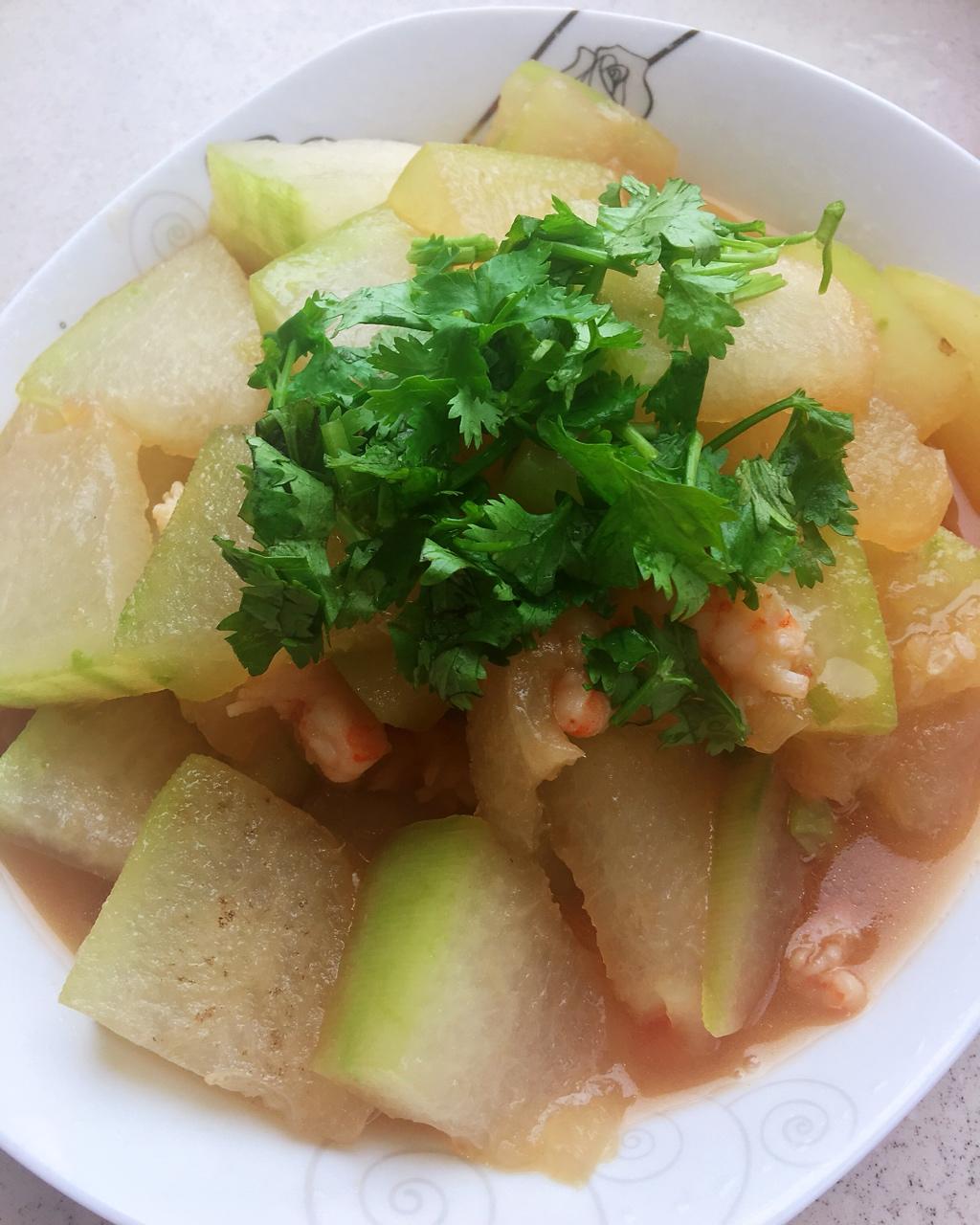 蚝油虾仁烧冬瓜