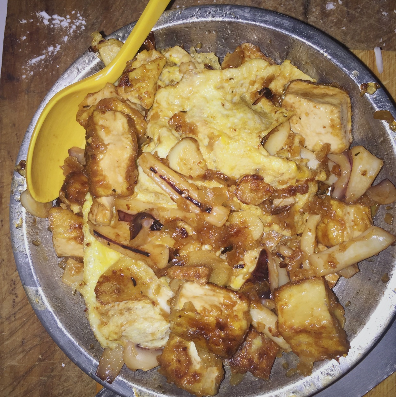 铁板海鲜日本豆腐 Seafood with Japanese Dofu