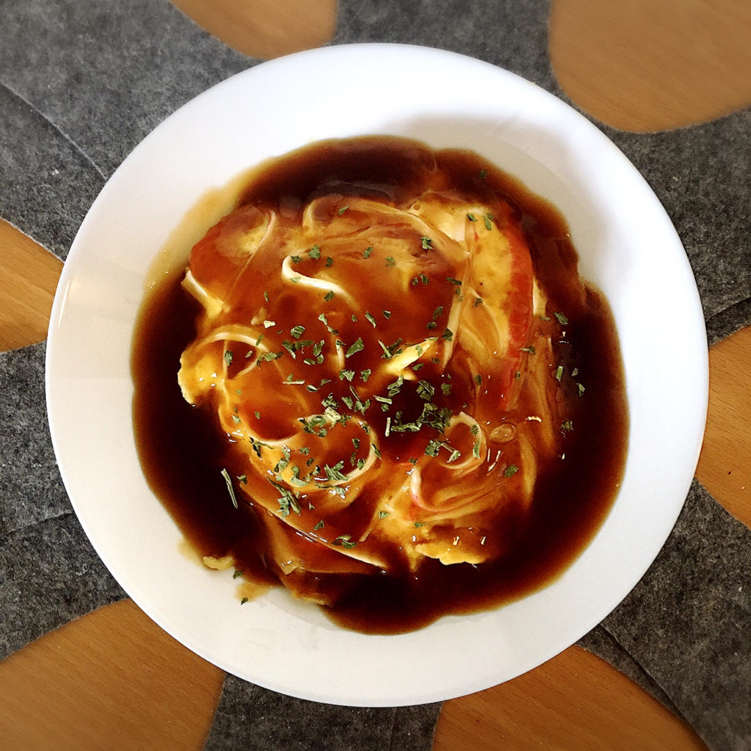 pg厨房记录做的天津饭天津丼日本料理长的味道