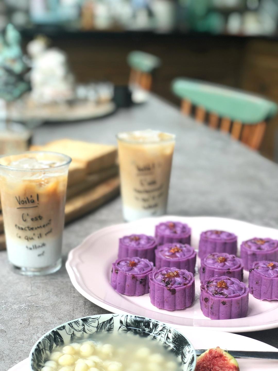 不加糖的山药糕（添加蔓越莓/葡萄干）