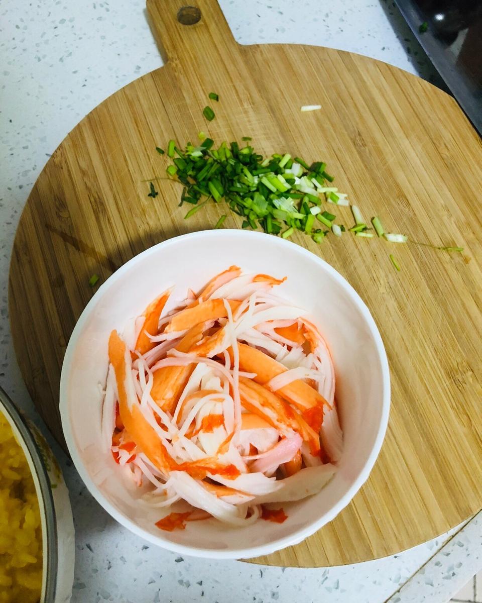 蟹柳培根黄金炒饭