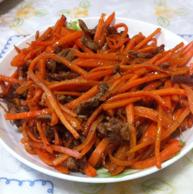 crazy330做的胡萝卜炒牛肉