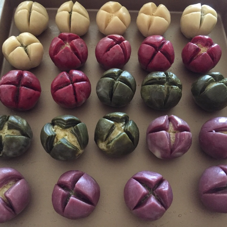 花开富贵之四种口味的椰蓉开口酥