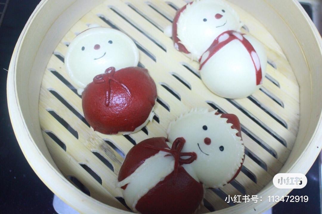 圣诞小雪人馒头