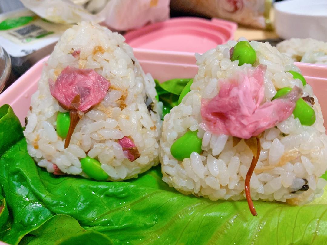 毛豆樱花饭团