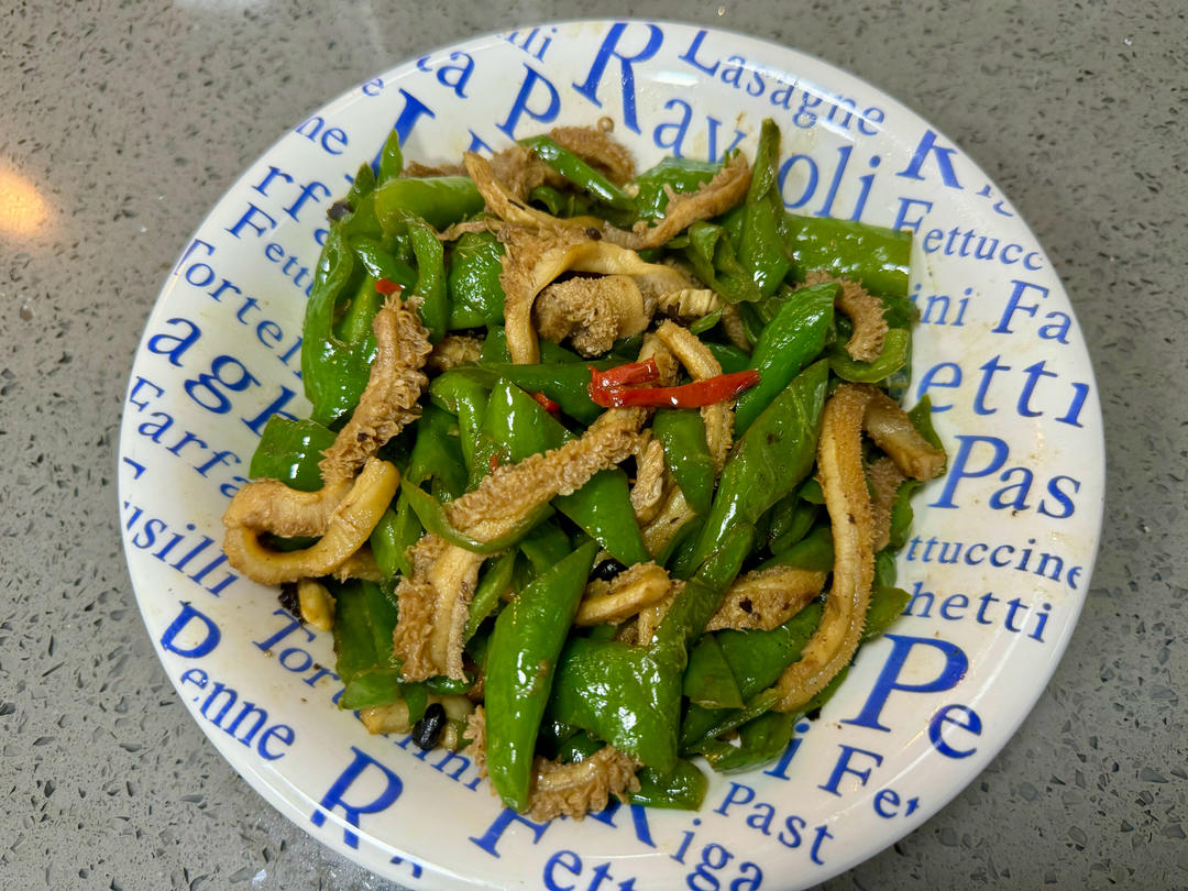 青椒炒牛肚丝