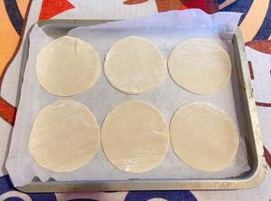葱香蛋黄小脆饼（饺子皮版）的做法 步骤2