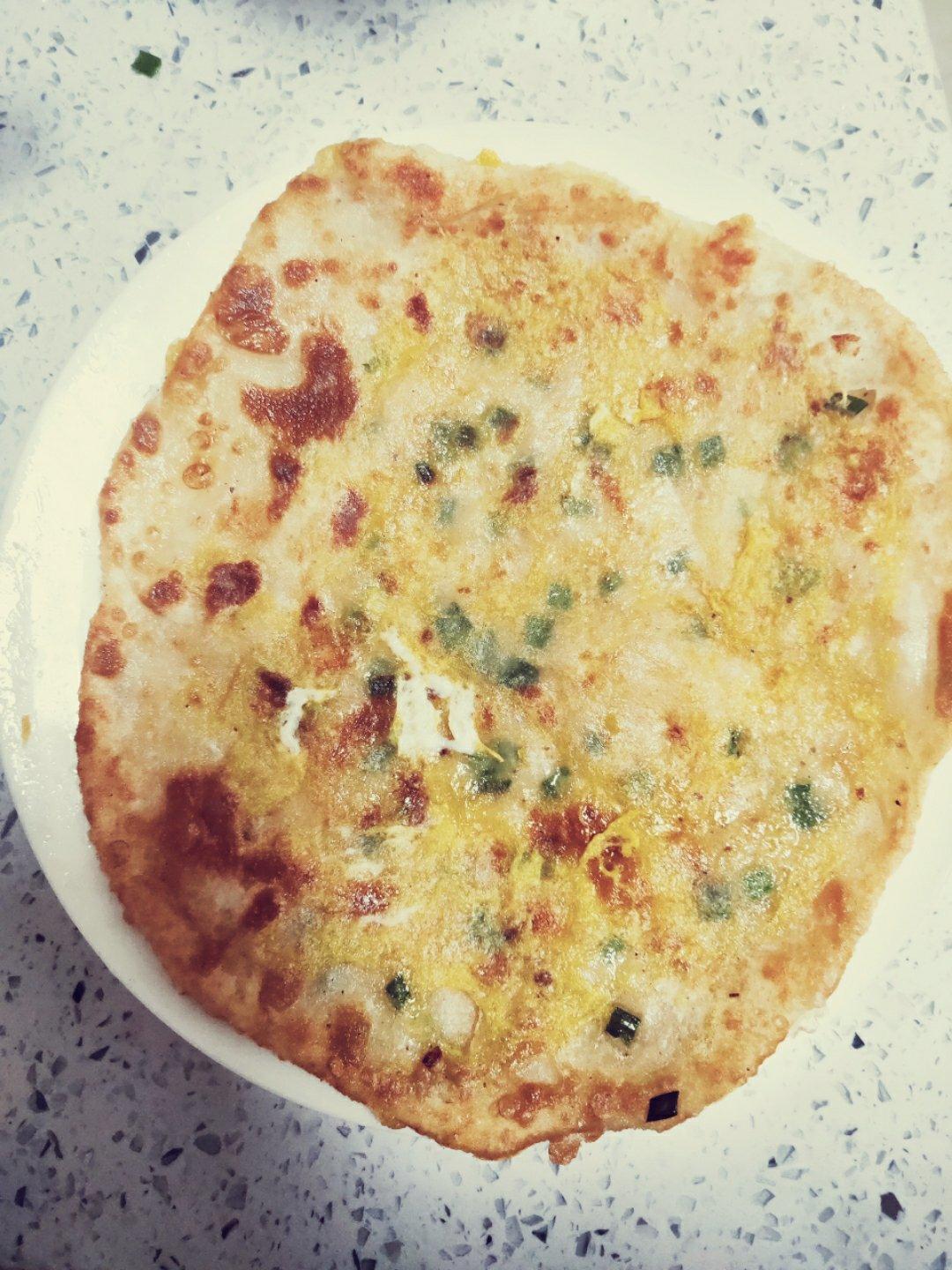 鸡蛋葱油饼                  （更新饼坯保存方法）