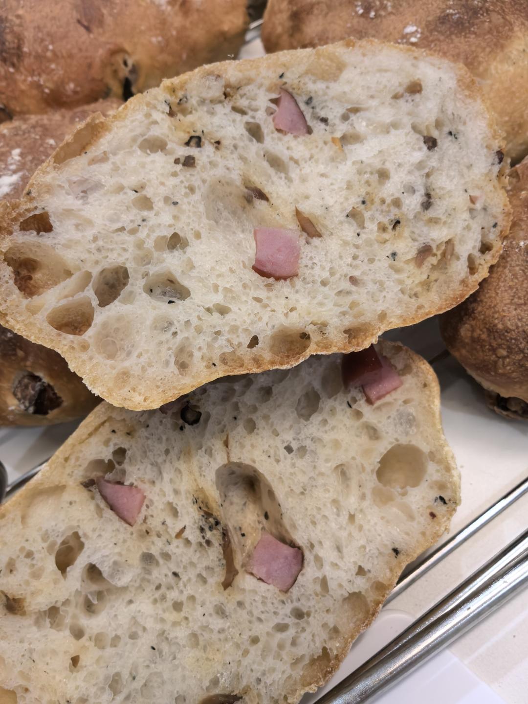 湘辣鸡枞菌脆肠恰巴塔|低油无糖