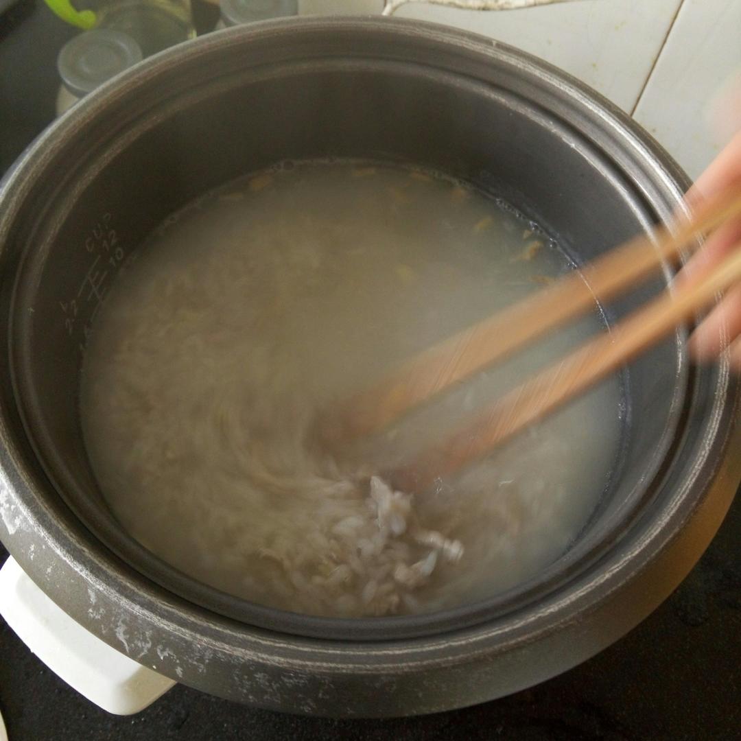 青菜肉丝粥的做法 步骤2