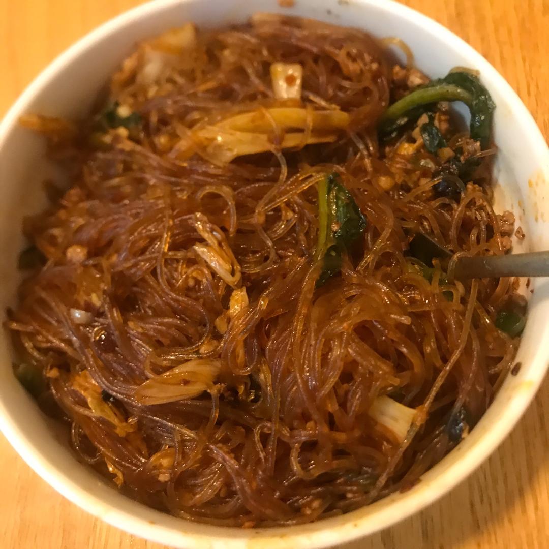 肉末（肉丝）炒粉丝