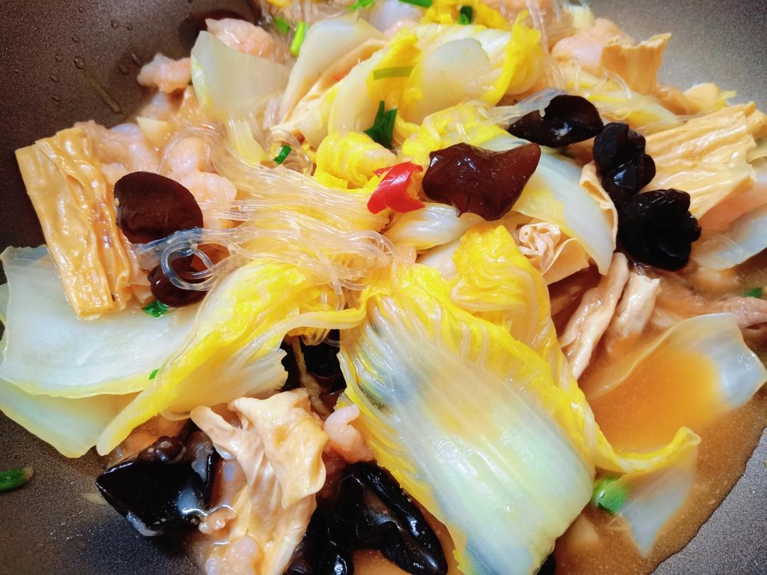 广式娃娃菜腐竹粉丝煲