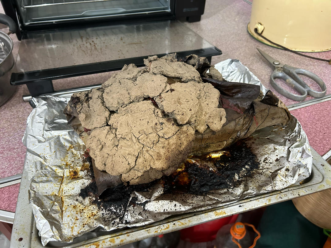 真正古法！黄泥荷叶叫花鸡~（复原洪七公的最爱）烤箱烤制