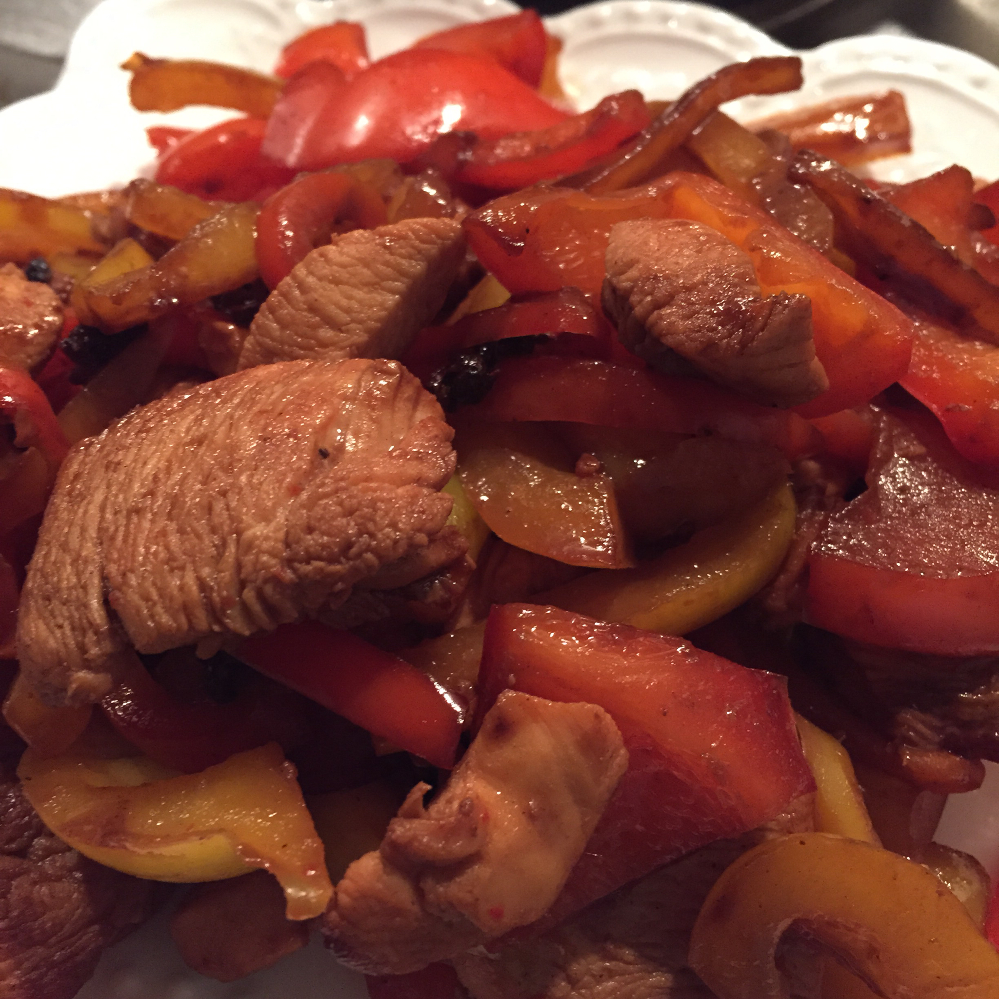 健身减肥最爱的鸡胸料理！——彩椒鸡丁