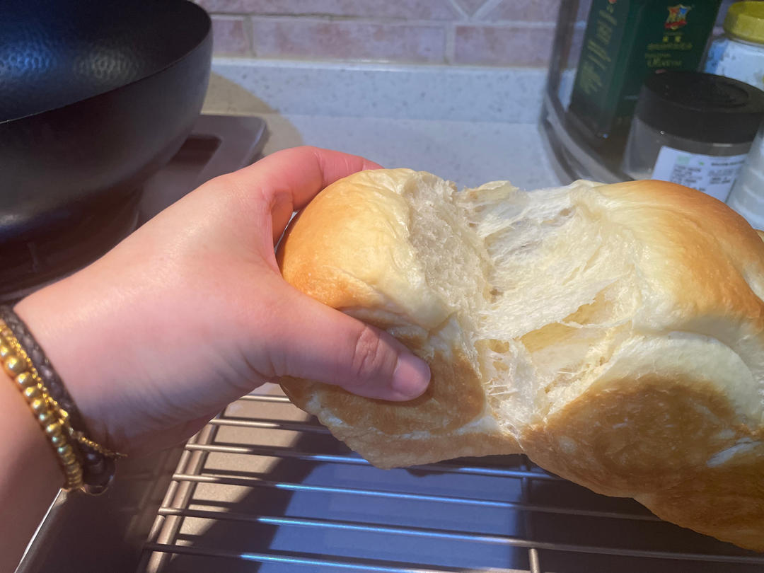 不用揉手套膜冷藏发酵省时省力懒人炼乳吐司