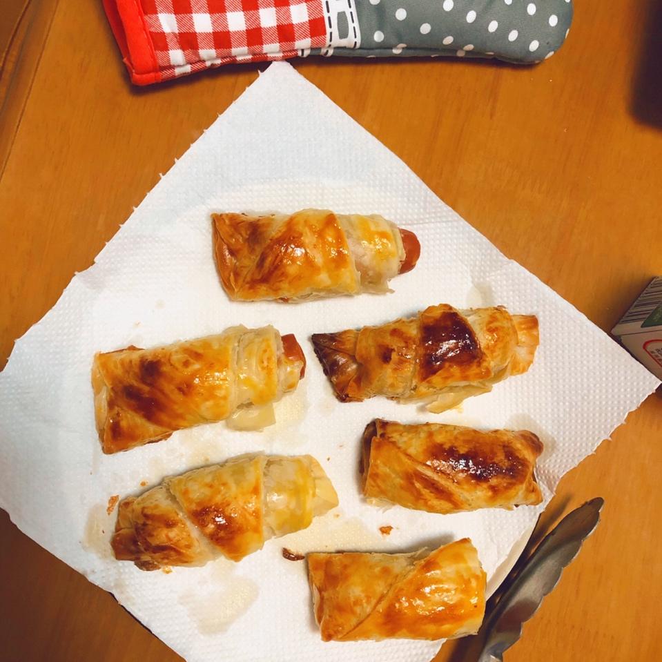 手抓饼版可颂火腿卷