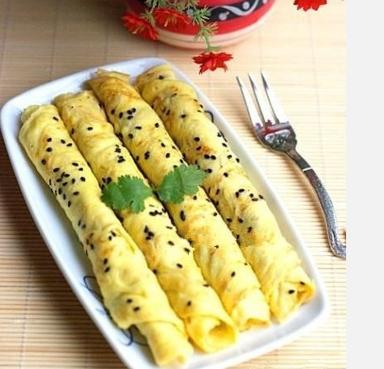 黑芝麻鸡蛋饼
