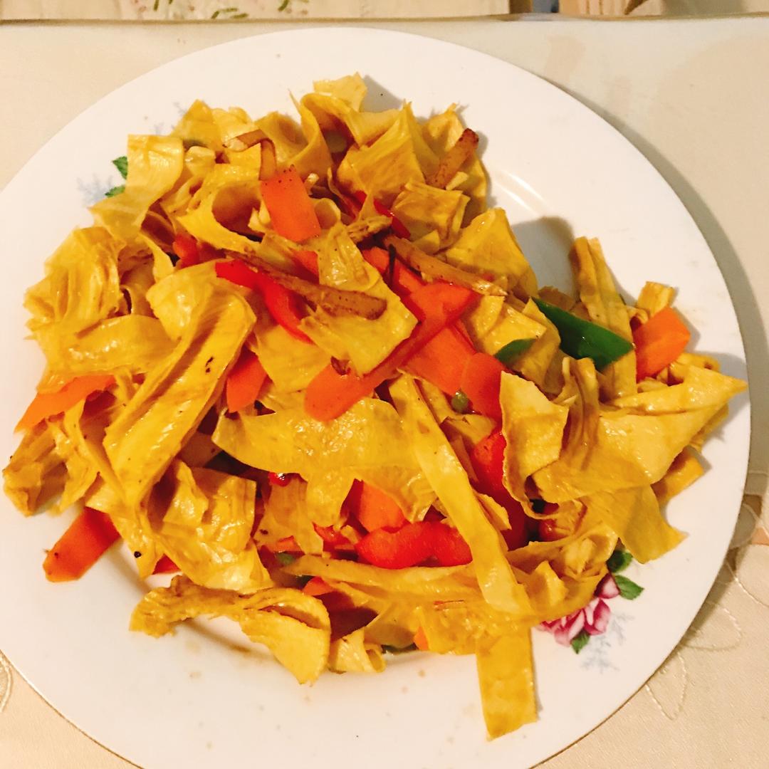 清炒豆腐皮
