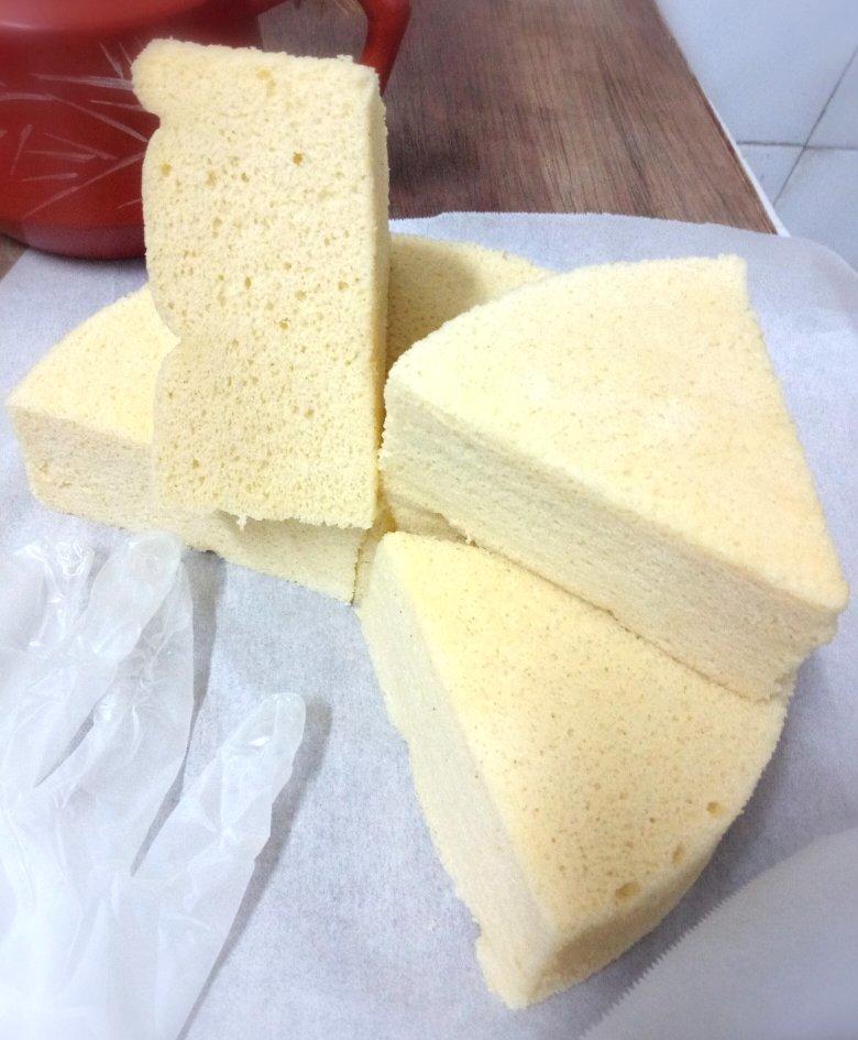 大黄米戚风蒸蛋糕